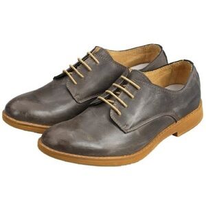 HEY DUDE Brown Leather Loafers Volterra Derby Dress Shoes Oxfords Mens 45